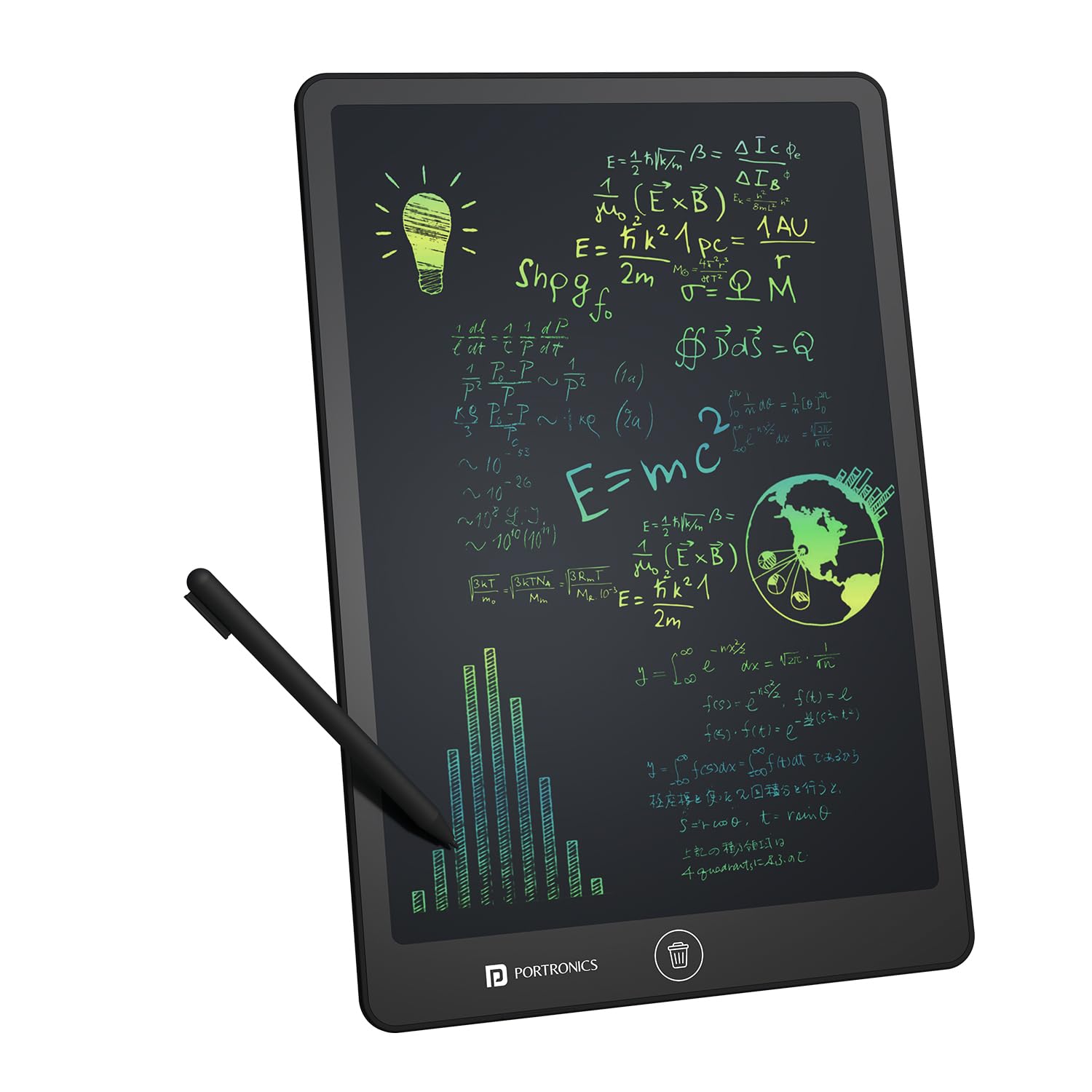 Portronics RuffPad 16 Lite, 16-Inch Multicolour LCD Writing Pad with Pressure-Sensitive Screen, One-Tap Erase, Screen Lock, Stylus Pen, Reusable Digital Notepad, Ideal for Kids, Office & Gifting-image-16