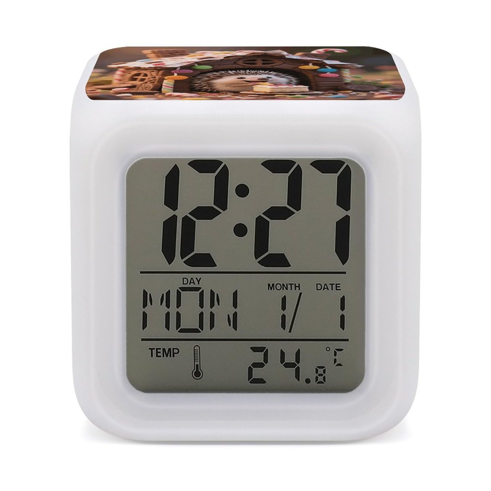 Reloj despertador infantil Little Hedgehog el regalo ideal con luces LED
