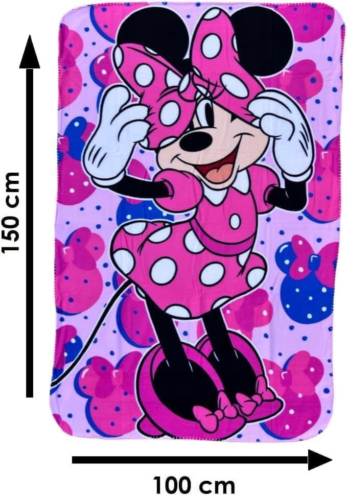 MinnieMouse Cozy Fleece Throw Blanket 40 x 60 (Smile) - Image 3