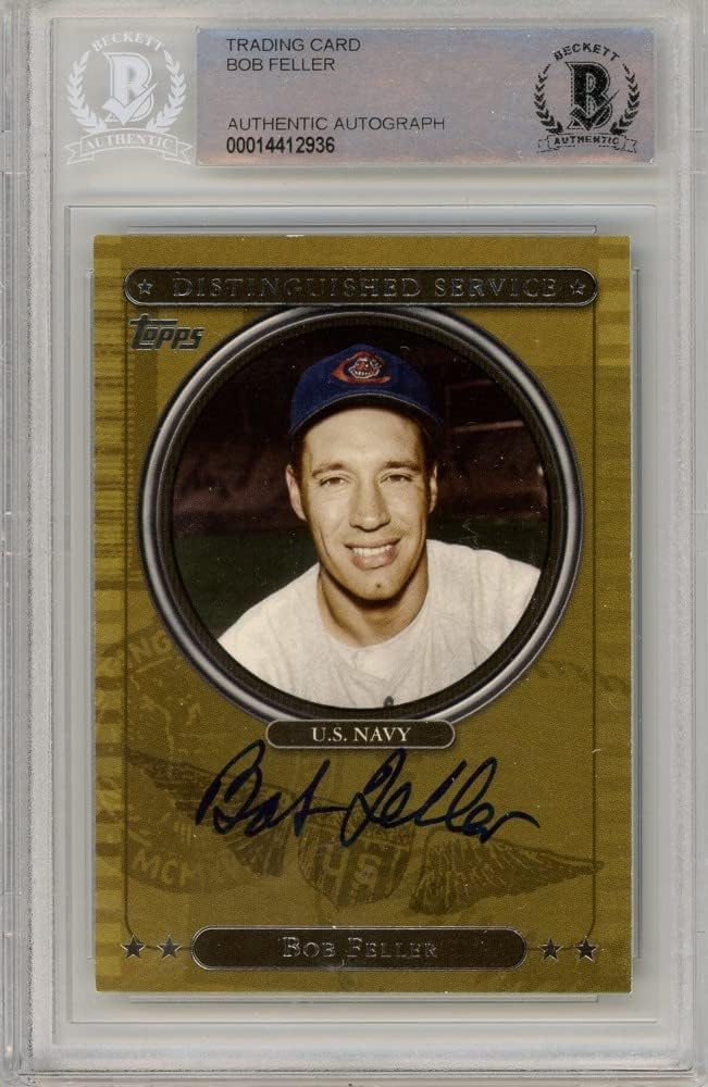 Bob Feller 2007 Topps Distinguished Service Baseball Autograph Card #DS3 BAS