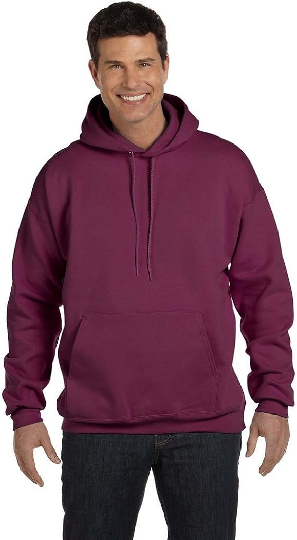 Hanes Mens Ultimate Cotton Heavyweight Pullover Hoodie Sweatshirt Large Maroon