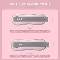 Vista 2 de Pesas de tobillo para mujeres y niños, 0.5 libras/1 libra cada par de muñecas y tobillos (1 libra/2 libras en total) pesas ajustables