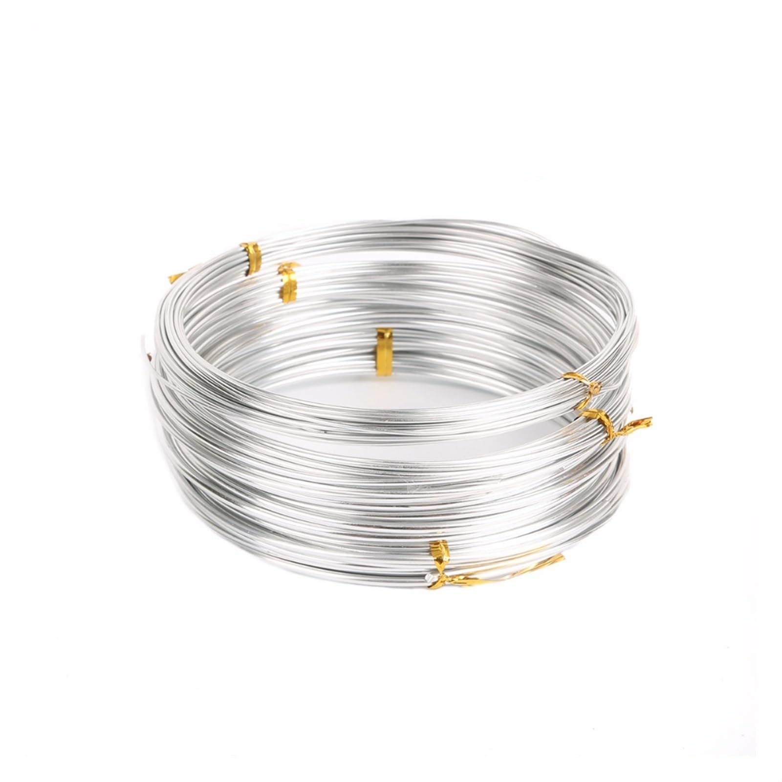 Silberfarbener runder Floristikdraht aus weichem Aluminium aus Aluminium for die Herstellung von DIY-Schmuckperlen(15 Gauge 5m)