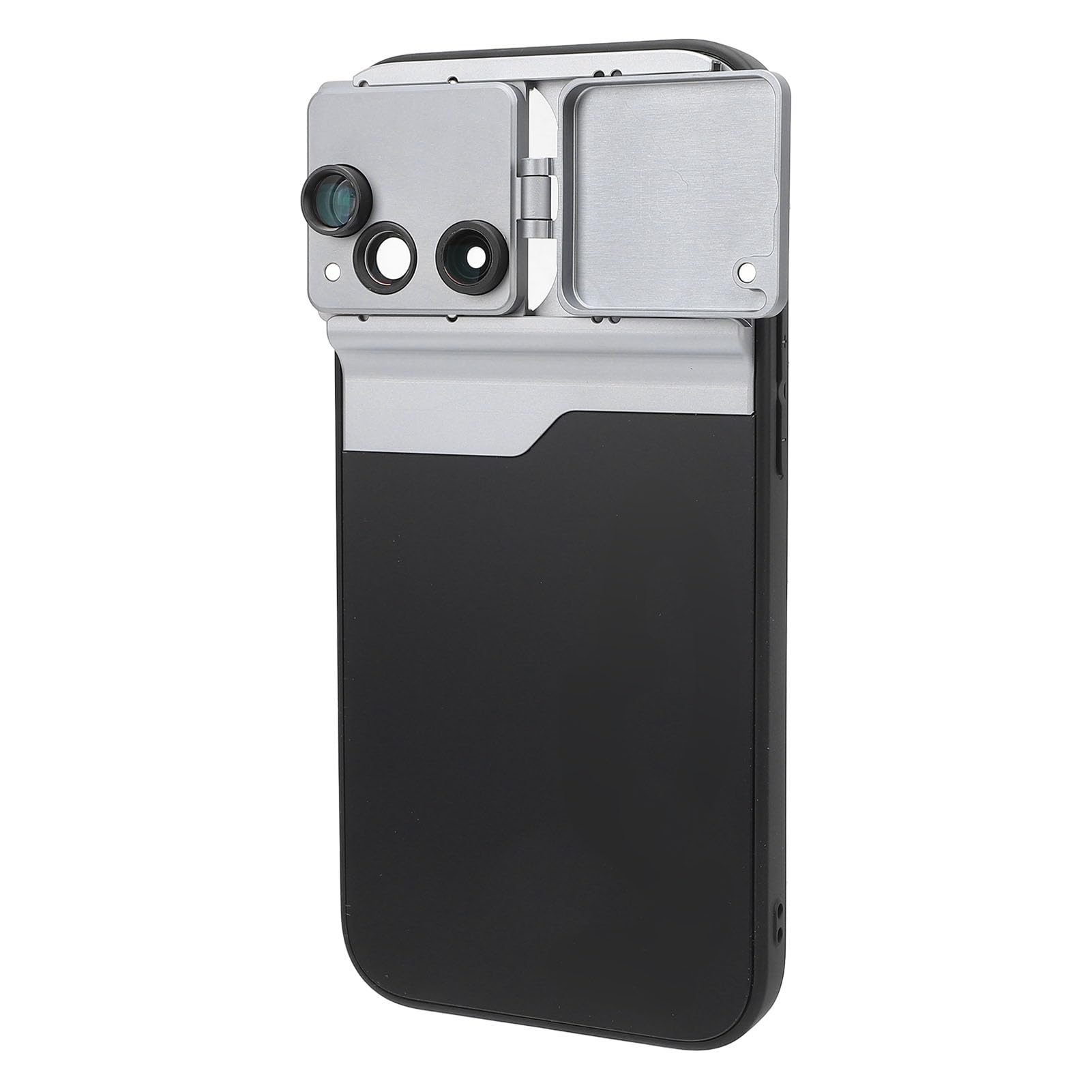 Akozon Kit de Lente de Cámara de Teléfono con Estuche 2X Teleobjetivo 10x Macro 180 Grados Fesheye para 16 Pro de Aluminio TPU TPU óptico de Vidrio