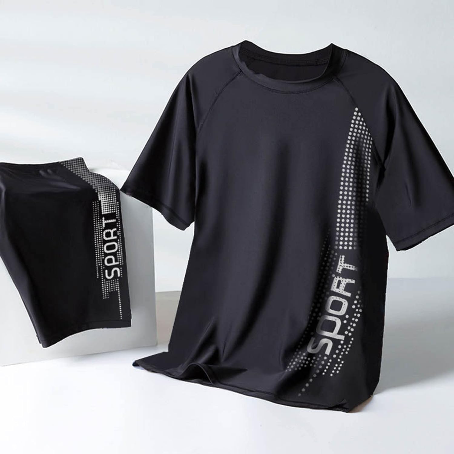 Hyalllife Swimsuit Men,Mens Swim Shirt Casual Short Sleeved Diving Top Suit Swimsuit Sunscreen Fast Dry Surfing Shorts Suit Swimwear Bathing Suit for Men 4 61CrvQAXYmL. AC SL1500