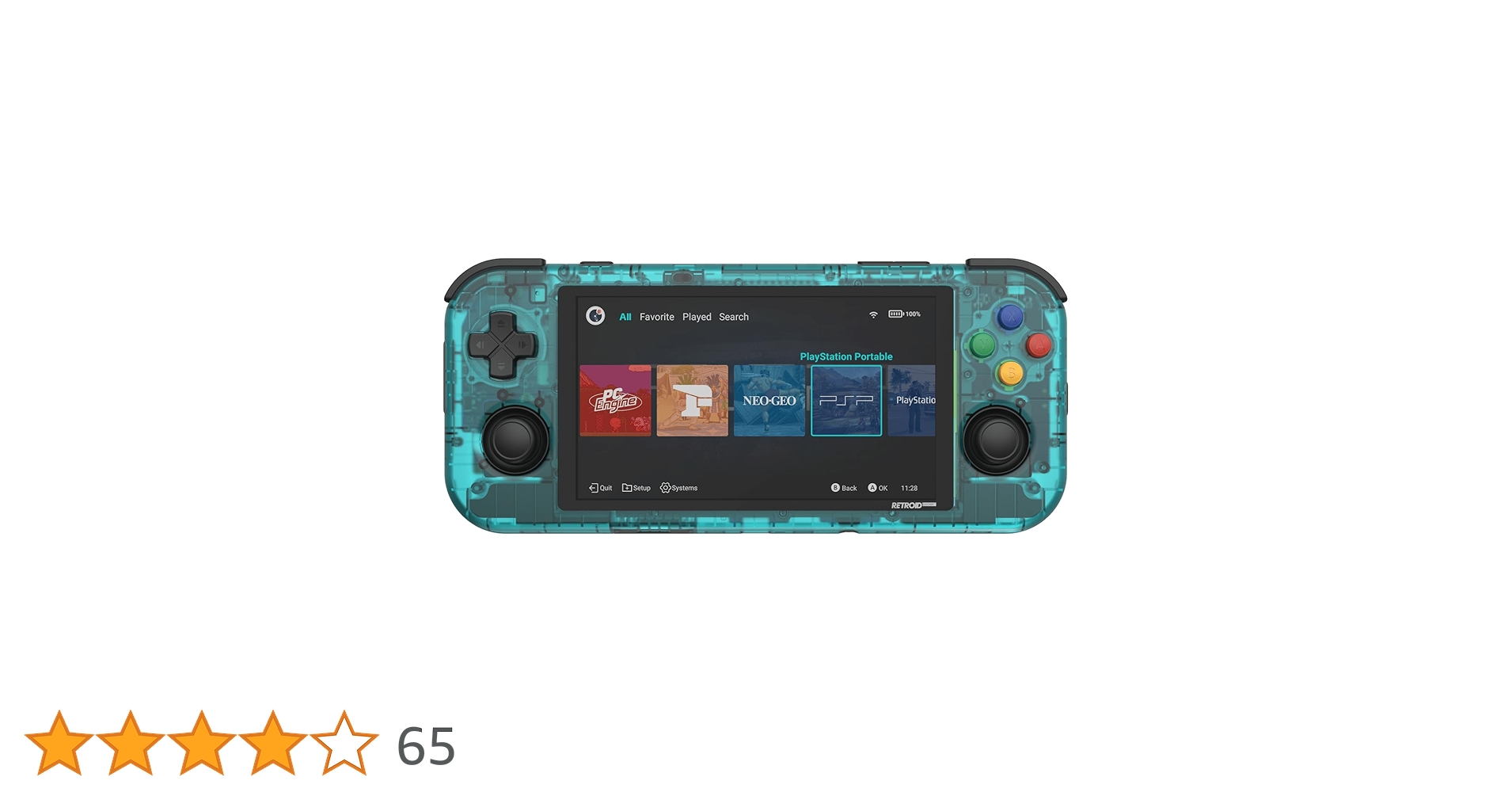 RETROID pocket 3プラス ClearBlue グリップとケース付き RETROID pocket 3プラス ClearBlue グリップとケース付き