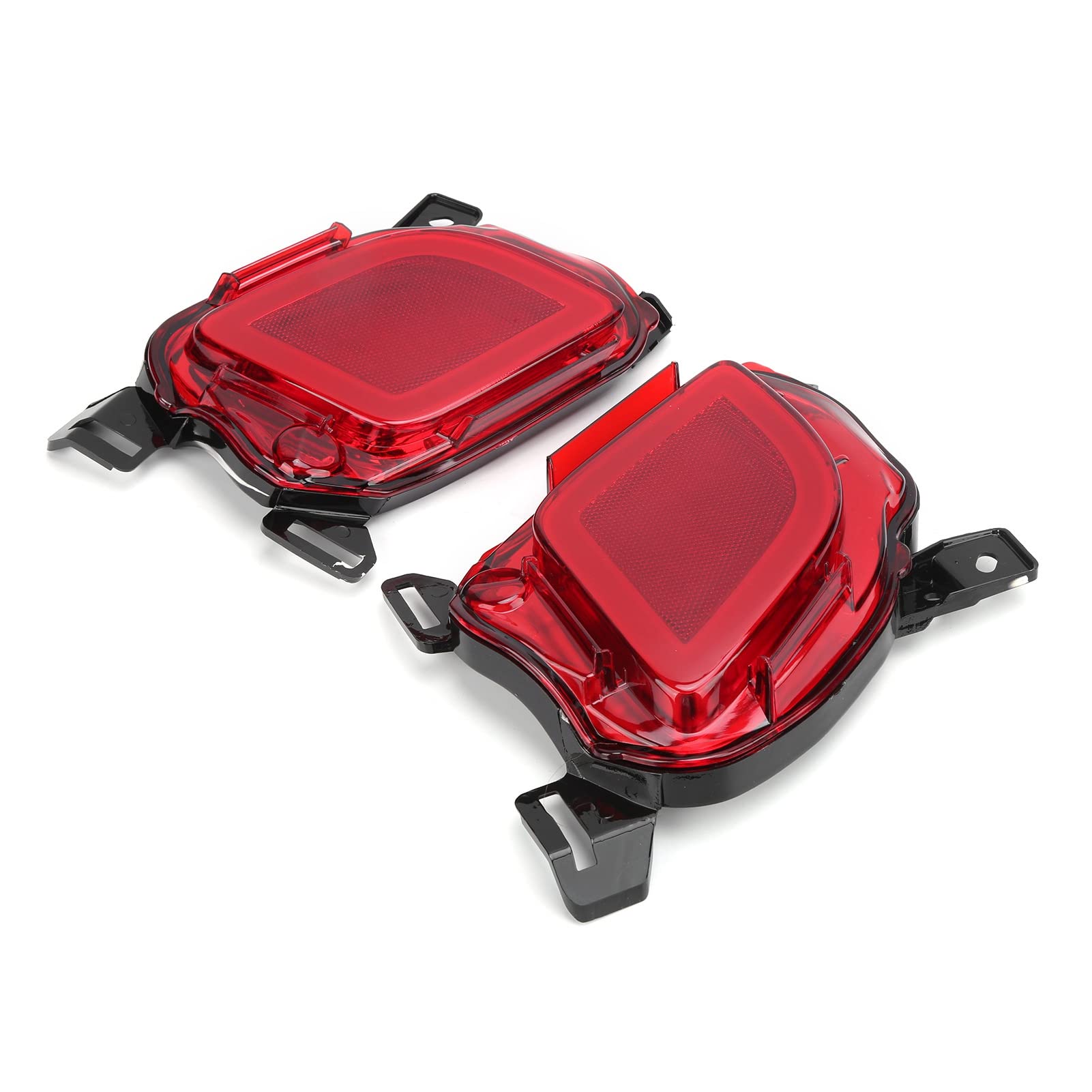 Chrees Marcador de Posición de Luz Trasera Luz Trasera Lámpara de Freno LED Lente Roja IP67 12V Par Lámpara de Señal de de Repuesto con Carcasa de Enfriamiento para H