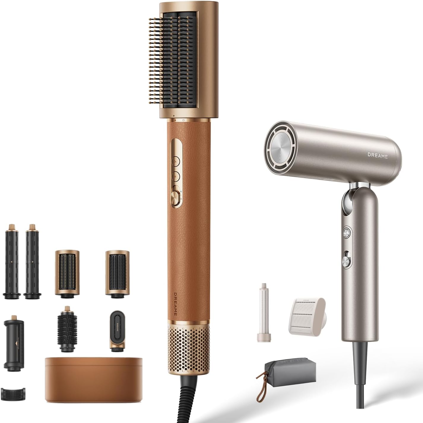 DREAME AirStyle Pro 7-in-1 Hair Styler and Pocket Hair Dryer with all attachments