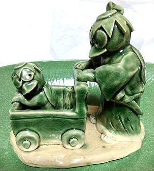 河童の置物　作家モノ　陶器 河童の置物 作家モノ 陶器