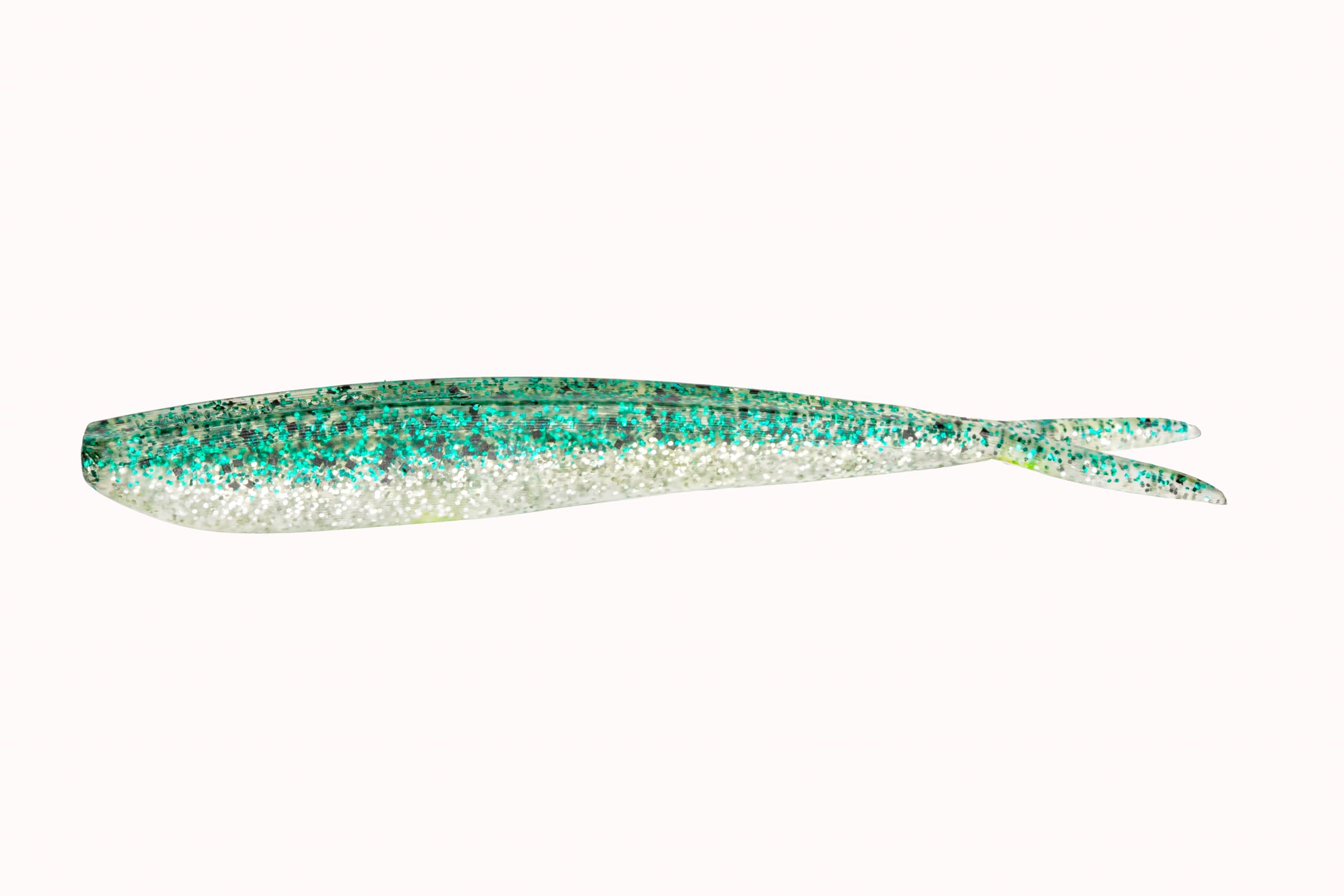 Lunker City Fishing 4" Fin-S Fish Fork Tail Minnow Original Soft Plastic Stick Bait Bass Lure, 10 Per Bag, Made in The USA - 46 Emerald Ice โ image 1