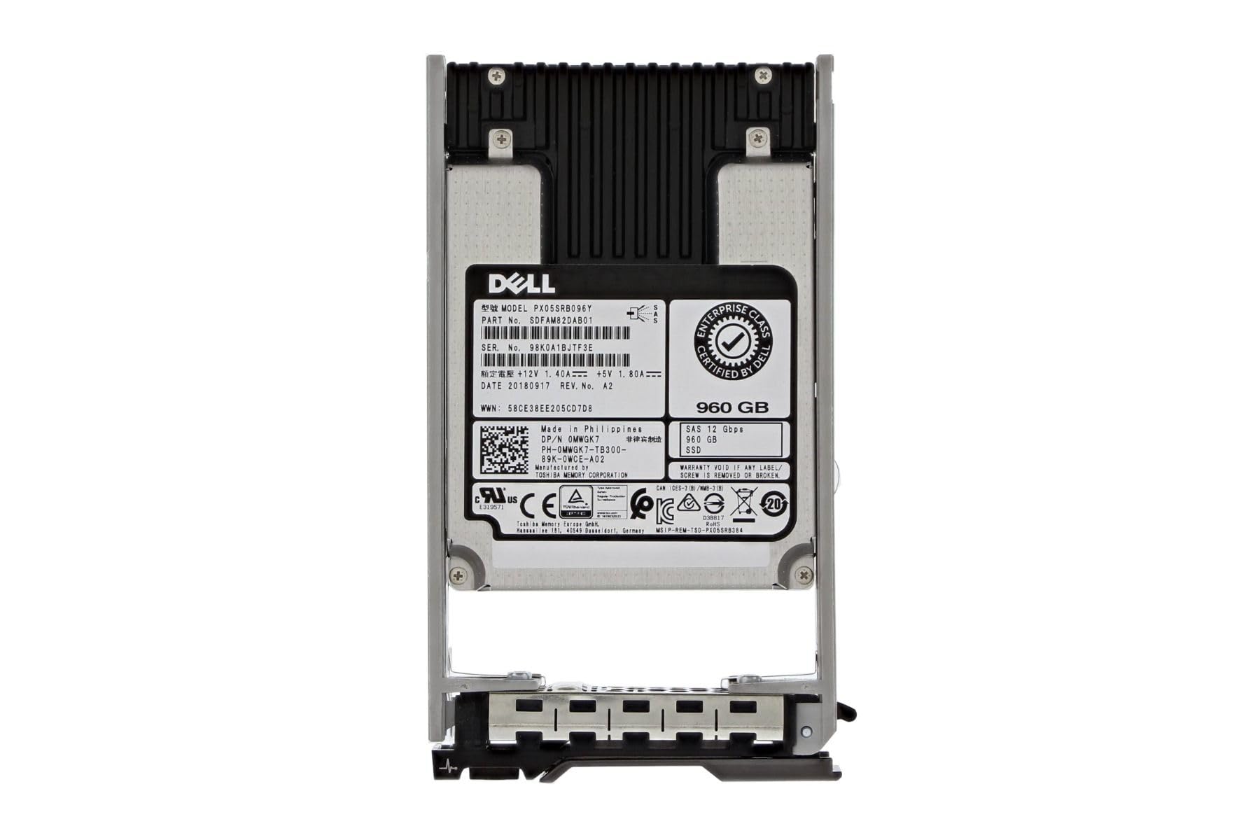 J50-960PROM2　240GB SSD Amazon.com: Dell SSDR 960G 2N IS12 2.5 T-4RI EC MWGK7, 960