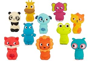 B. toys by Battat 10 Animal Finger Puppets includes Elephant and Piggie