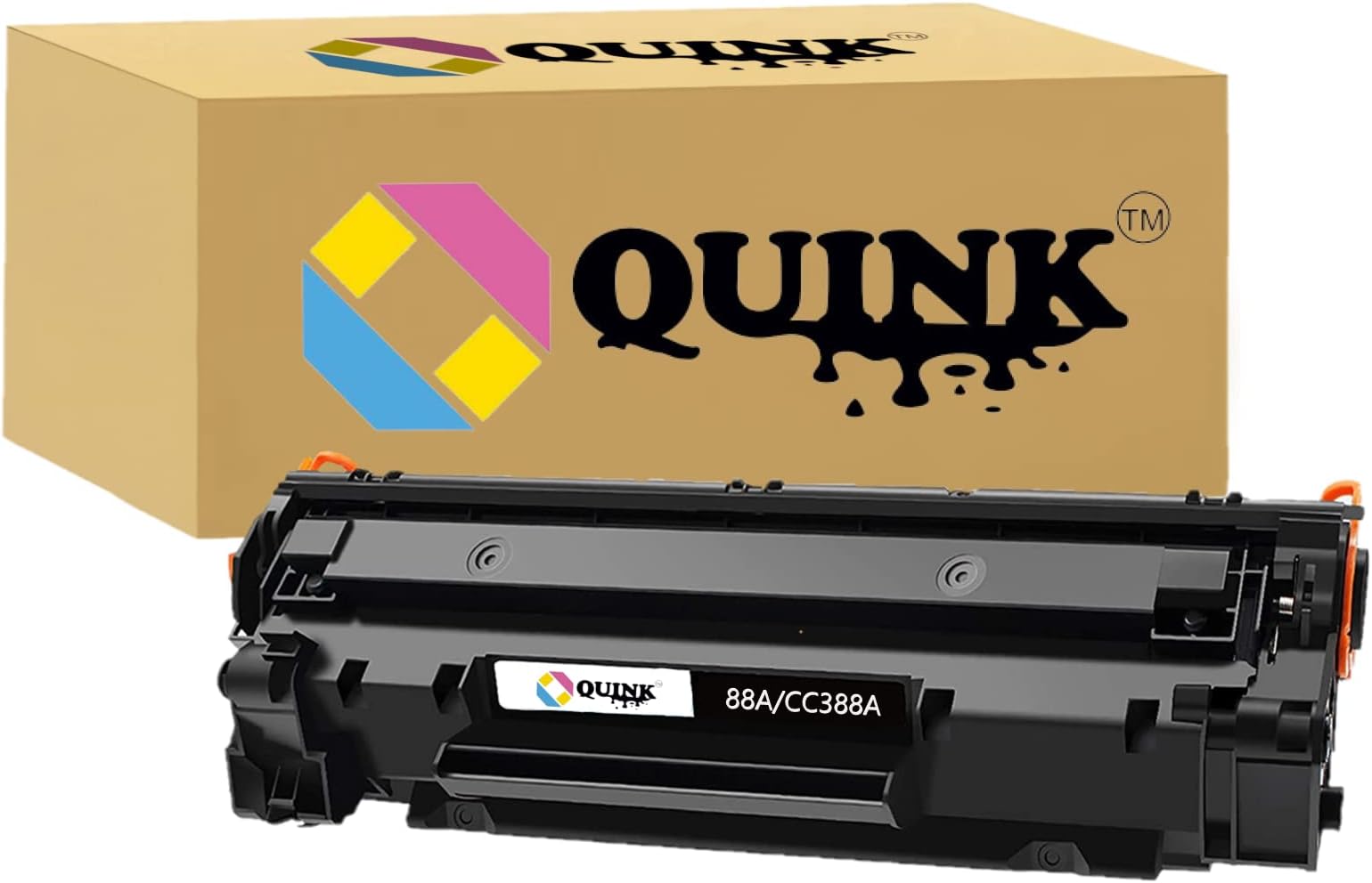 QUINK 88A Toner Cartridge for HP88A, CC388A Cartridge for HPLaserjet Printer P1007 P1106 P1108 P1008 M1213nf M1136 M126nw M128fw M128fn M226DW M226DN MFP (88A Cartridge)