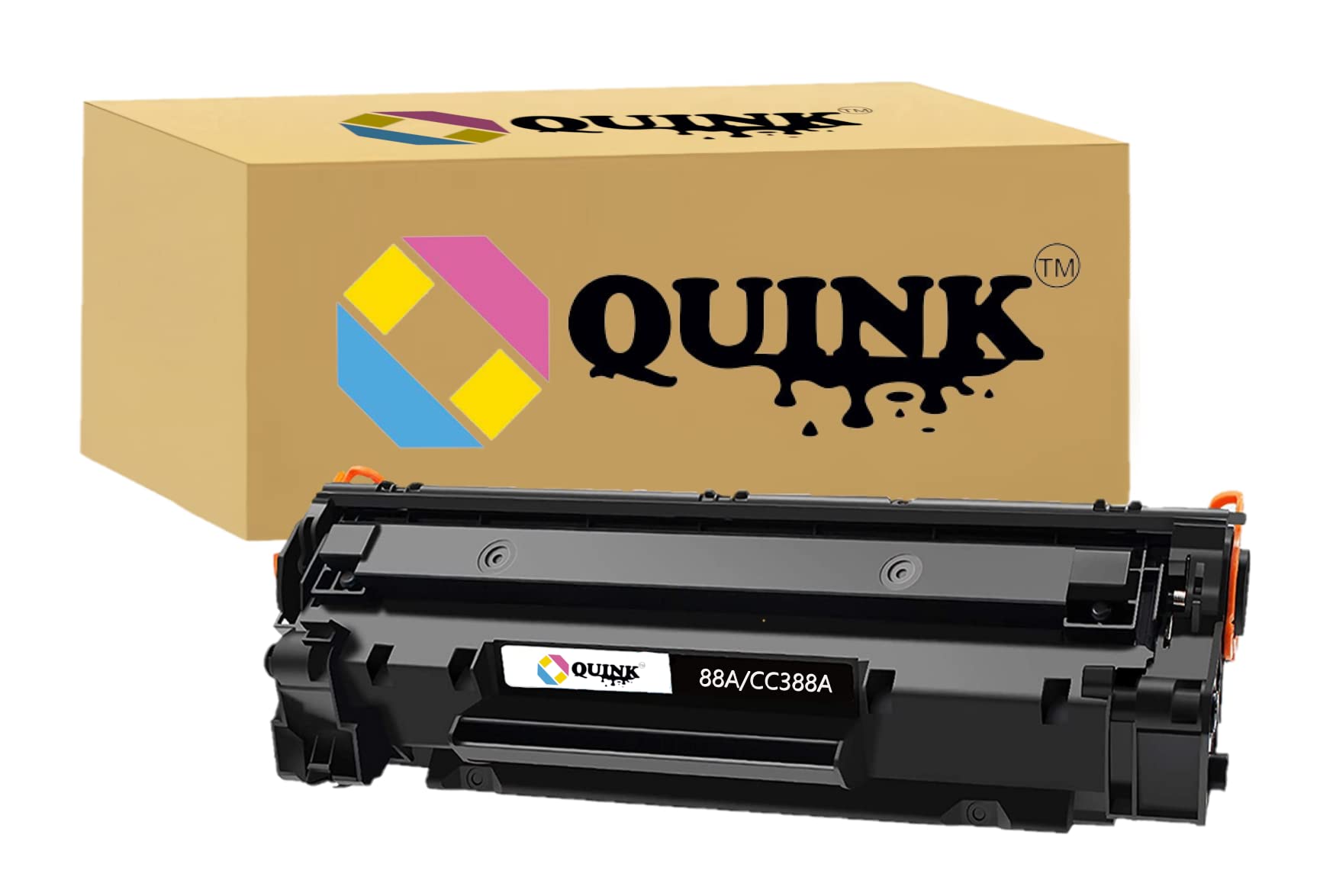 QUINK 88A Toner Cartridge for HP88A, CC388A Cartridge for HPLaserjet Printer P1007 P1106 P1108 P1008 M1213nf M1136 M126nw M128fw M128fn M226DW M226DN MFP (88A Cartridge)
