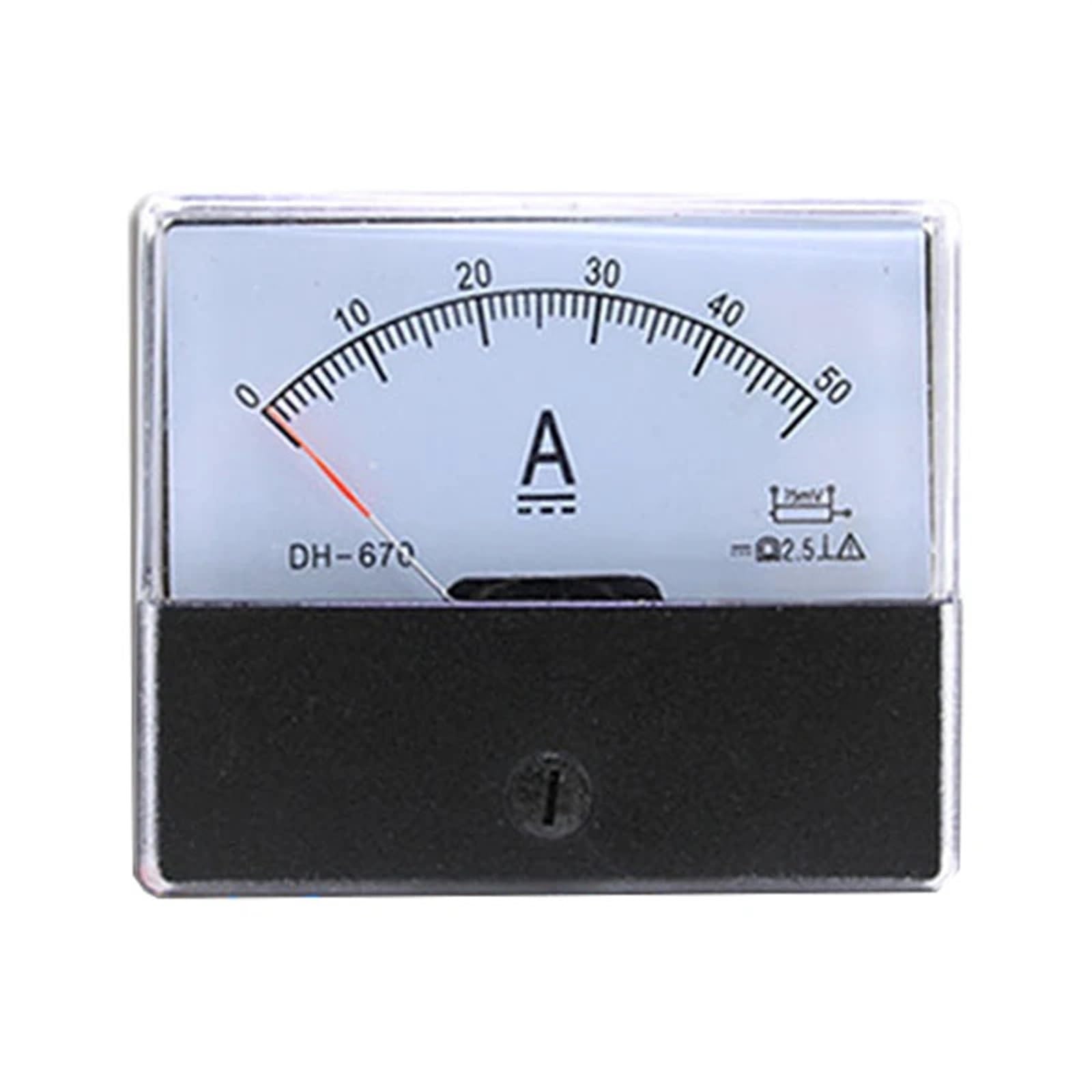 Panel Meter Current Direction Ammeter Gauge Anlog Amp Meter DH 670 DC Current Meter Panel Ampere ...