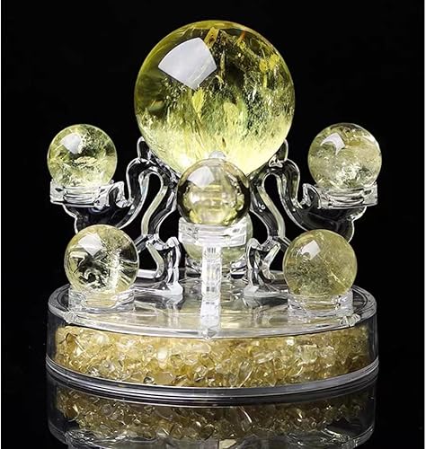 Miniatura 4 de Soporte de exhibición de base de bola de cristal acrílico, soporte de bola de esfera de vidrio transparente para 7 piezas, ornamento de escritorio