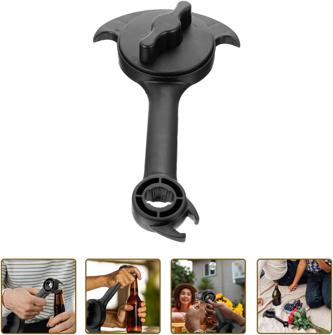 Portable Multi-function Can Opener Tool for Household Use Lid Opener for Beer Soda and Various Cans for Seniors and Those Weak Hands