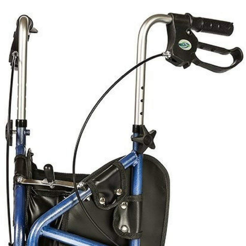 HEALTHLINE 3 Wheel Rollator Walker for Seniors, Foldable Lightweight