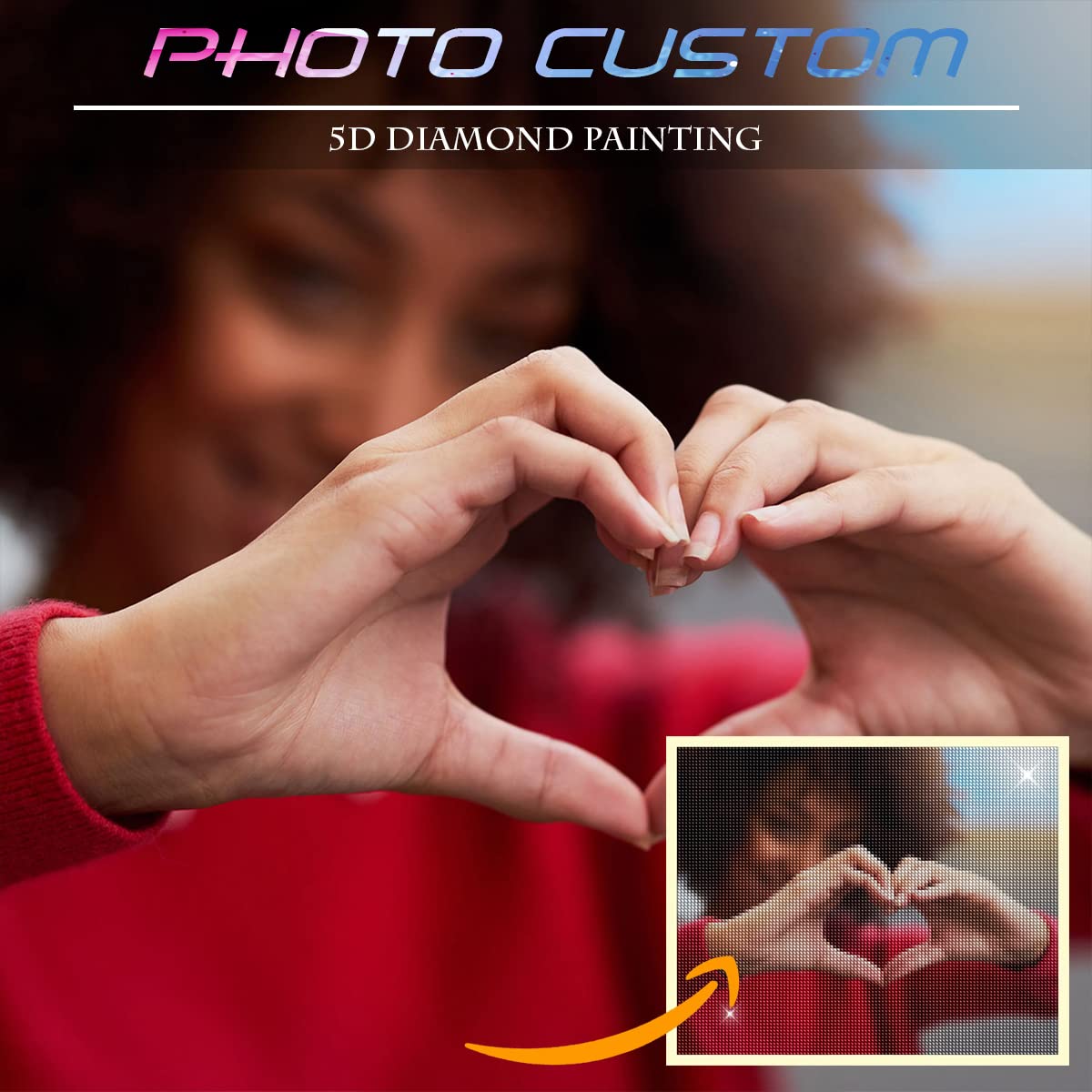 Carsilers Custom Diamond Painting Kits for Adults, Customized Diamond Art with Your Photo,5D DIY Full Drill Art Personal Customized Gifts,Square,50x120cm