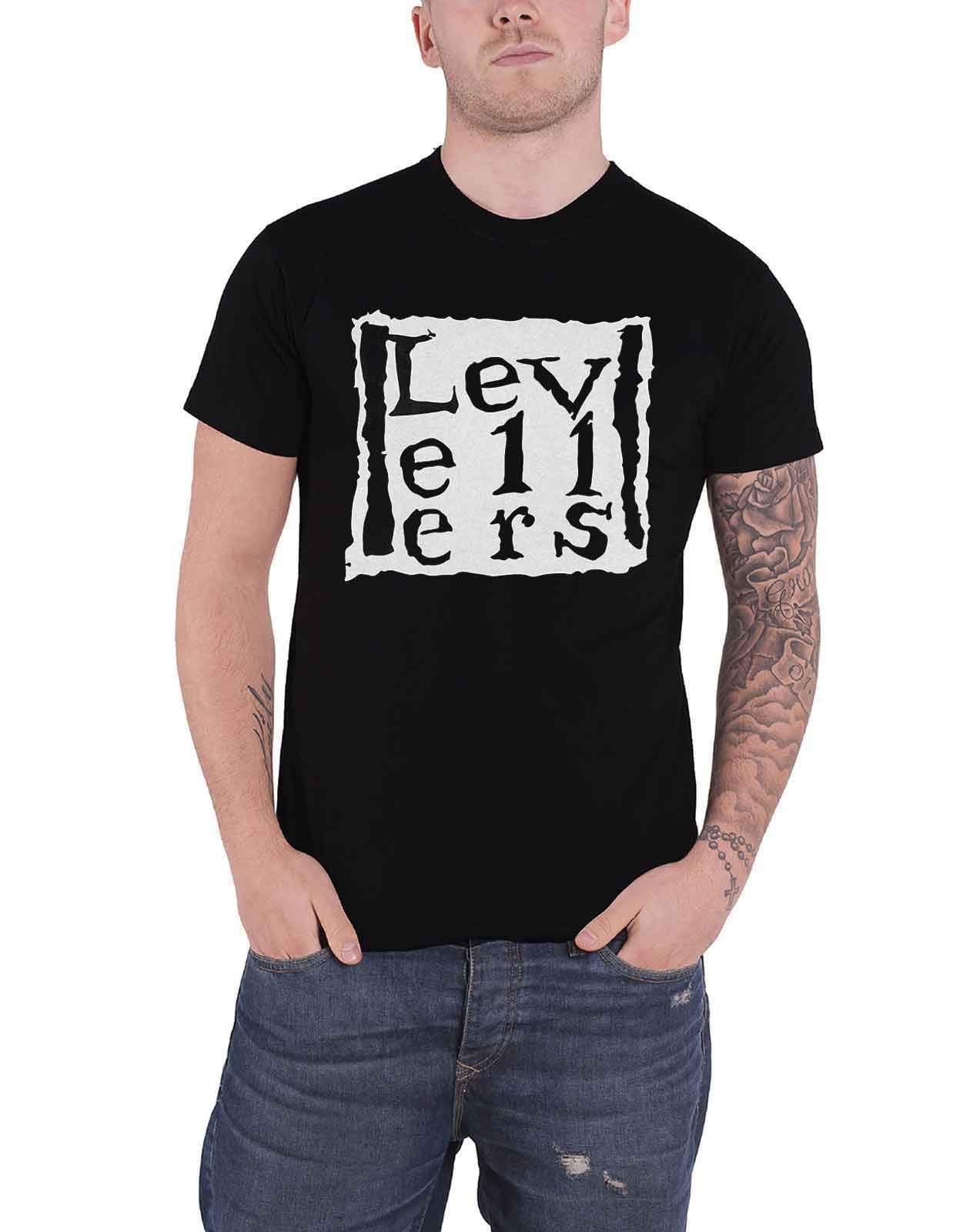 Levellers T Shirt Classic Band Logo Official Mens Black XL