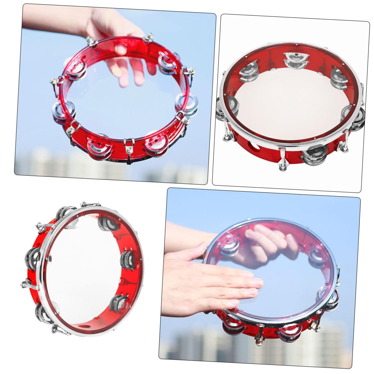 de Mano Rojo Instrumento Musical Educativo para Adultos Percusión Duradera para Desarrollo de Coordinación y Concentración