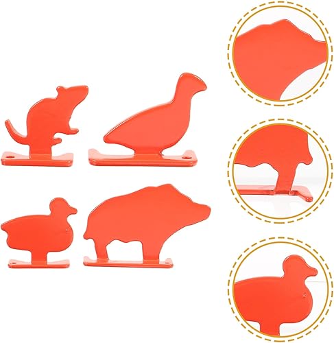 Miniatura 2 de Specialty Tools - 4 piezas de silueta de acero inoxidable, mini figuras de metal de cerdo, pato, ratón, letreros de mesa para ejercicio, hogar,