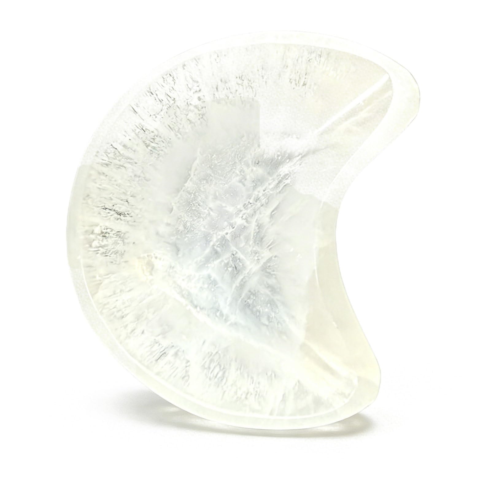 Bol lune en plâtre cristal : la solution naturelle pour purifier vos objets et bijoux