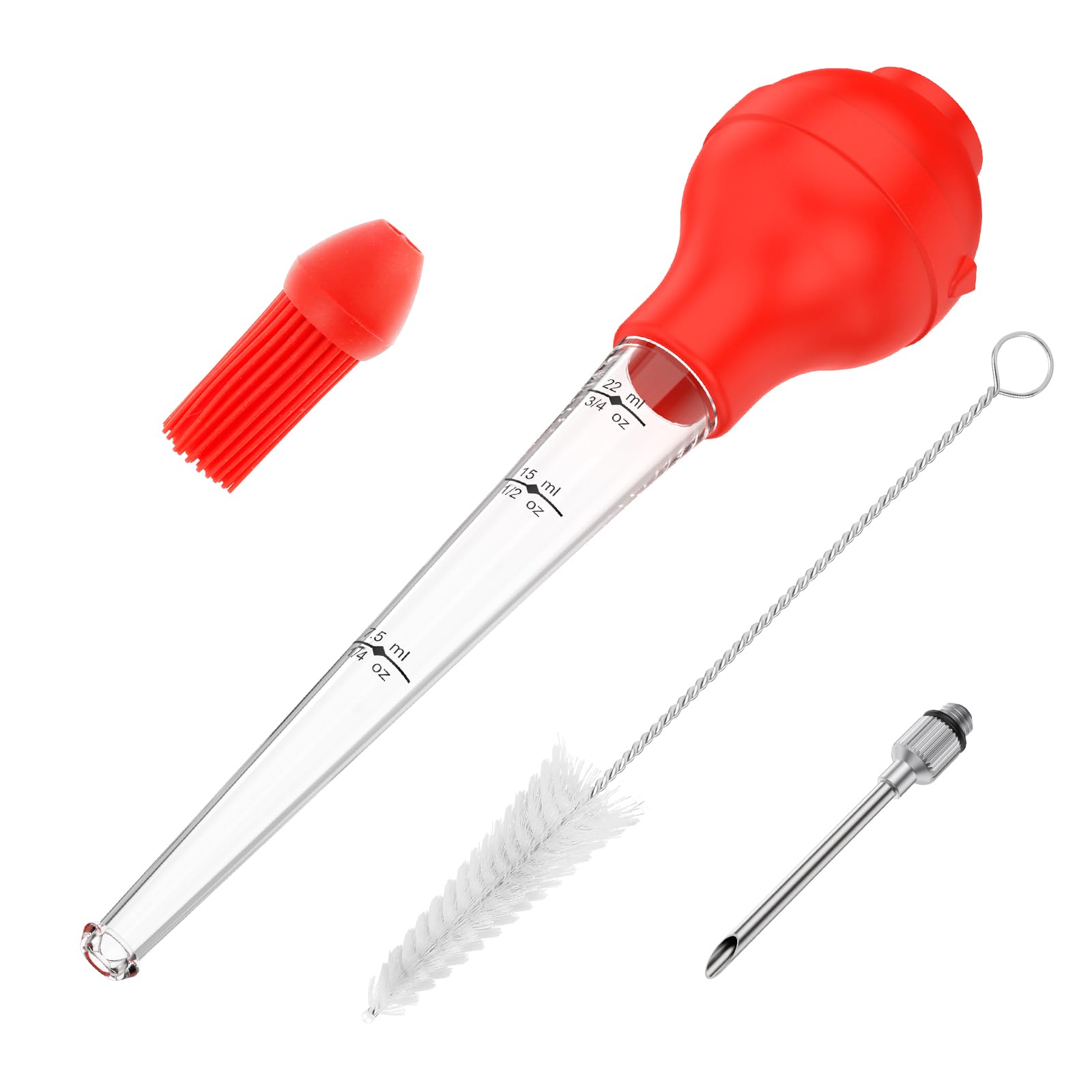 KTZCTPCA Turkey Basters, Baster Syringe for Cooking, Practical Bulb Basters Turkey Oil Suction Tube, Turkey Baster Syringe Oil Dropper, Oil Suction Basting Syringe, Essential Thanksgiving Cooking Tool