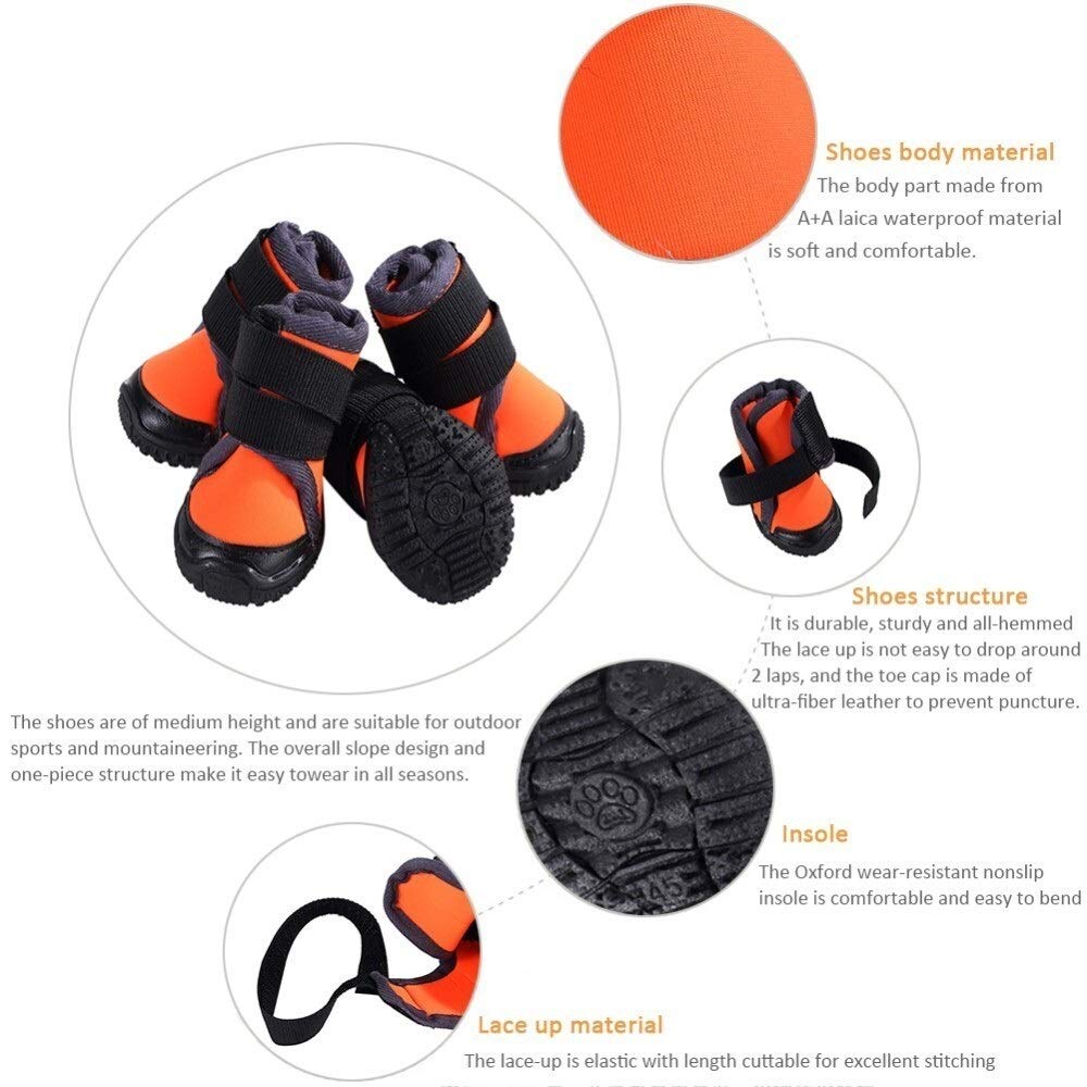 Zhexundian 2020 Zapatillas de Deporte de Perro, Pequeño Mediano Grande Perro de Deportes al Aire Libre Perro Botas, Escalada Zapatos Impermeables for Perros de tamaño Antideslizante