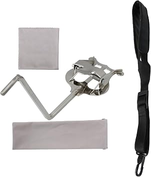Yibuy 2Pcs Sax Sheet Music Lyre Cilp 4mm Round Insert with Bag Neck Strap for Musical Performer