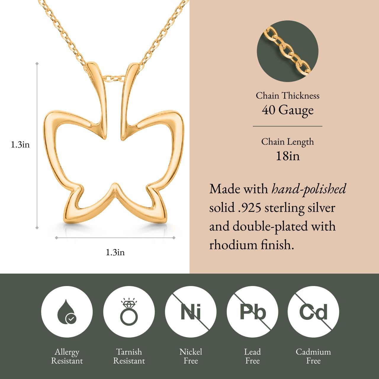 Emily C Ring Holder Necklace - Sterling Silver Necklace with Gold Finish - Engagement Gift for Doctors & Nurses - Gold Jewelry for Mom or Grandmother