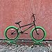 cubsala Freestyle BMX Bike, 20 Inch Yaphet Bicycle for Teen Beginner and Adult Riders, Bike with Hi-Ten Steel Frame, Black with Green Tires