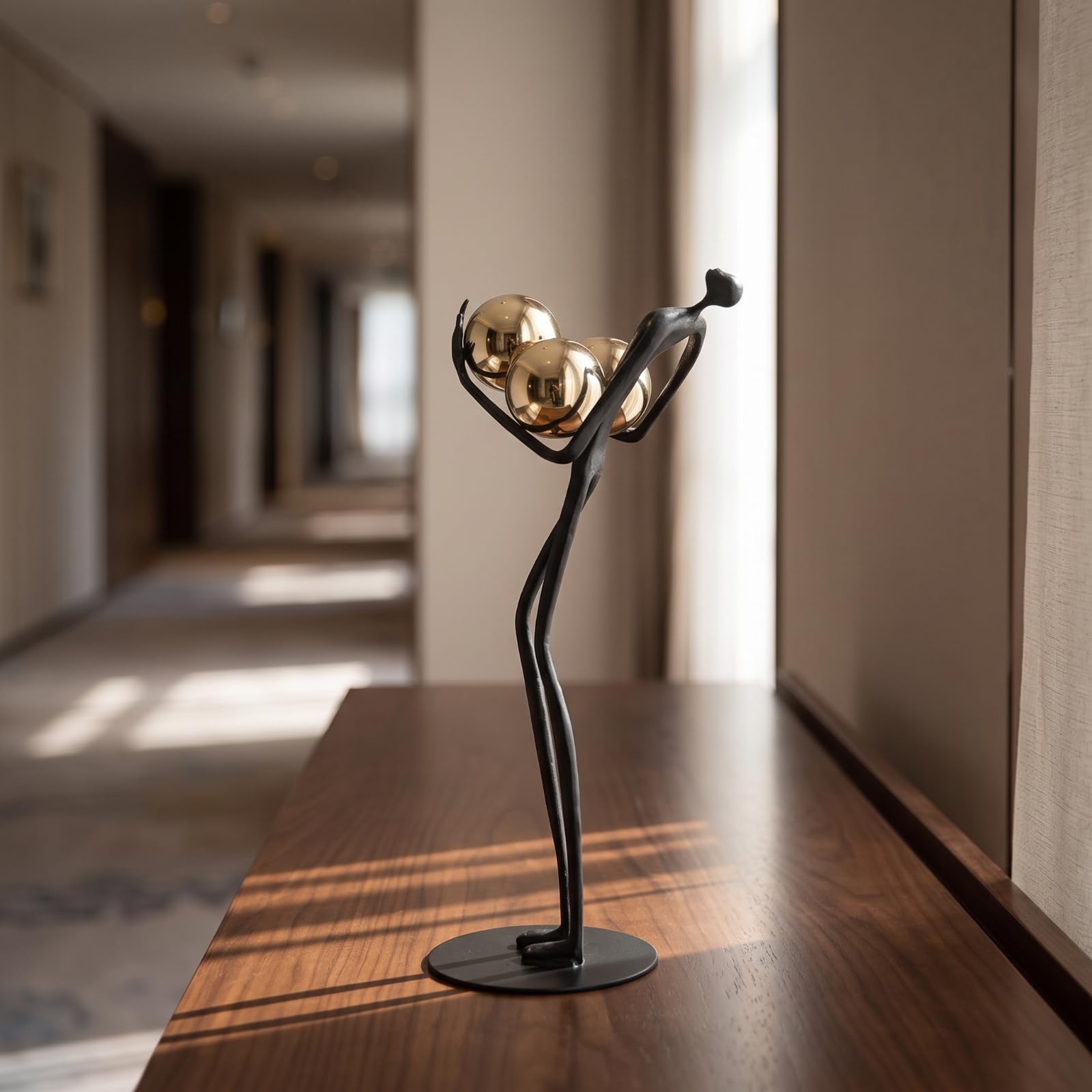 Sculpture Figure Humaine Contemporain | Abstrait, Sculpture Abstraite Sphères ES, Morne, Ornement, pr Salon, Bureau, Hôtel