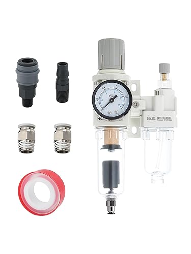 Regulador de filtro de aire comprimido PT de 14 de pulgada Lubricador Combo Separador de trampa de aguaaceite Regulador de presión Filtro de aire