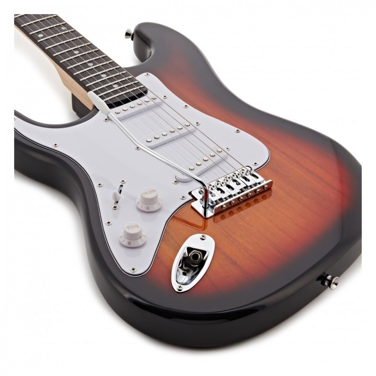Gear4music Gaucher Taille standard Guitare électrique LA Series, Sunburst
