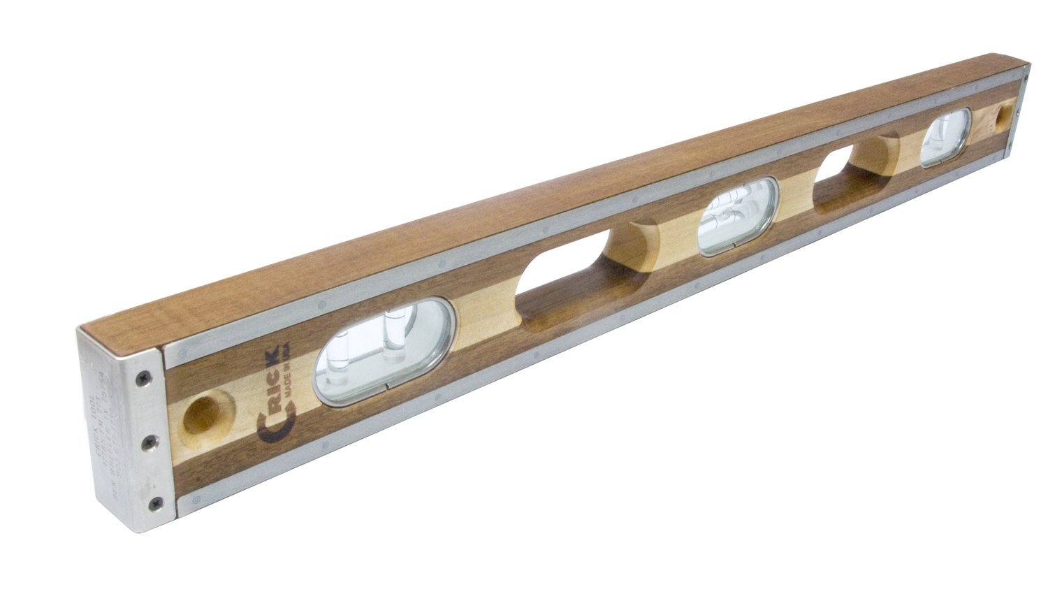 MARSHALLTOWN Crick Levels, No Cushioned Rubber Ends, Clear Vial Color, 24 Inch Length, Made In The USA, 24CLEVC