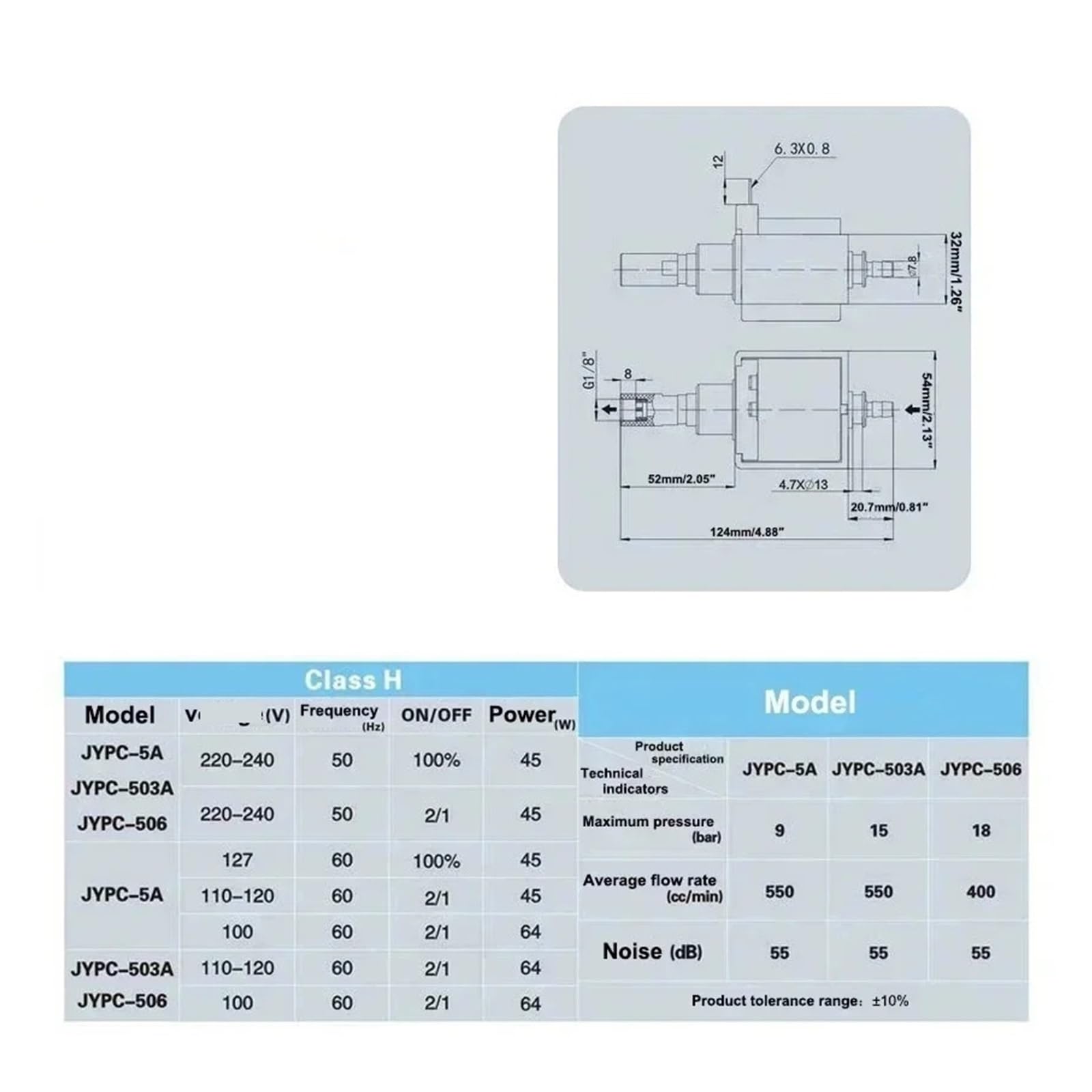 Pompa Dell'acqua Elettromagnetica, Compatibile Con Jiayin, JYPC-5 AC 220V - 240V 9bar 45W Pulitore for Macchina Da Caffè Ferro Caldo