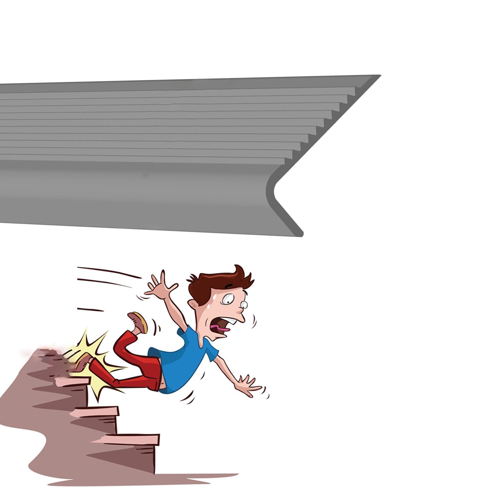Perfil De PVC Autoadhesivo De Borde para Escaleras en Forma De L, Tiras Antideslizantes para Peldaños, Tiras Antideslizantes Autoadhesivas, Adhesivo Y Antideslizante, Adecuado para Escaleras ( Color :