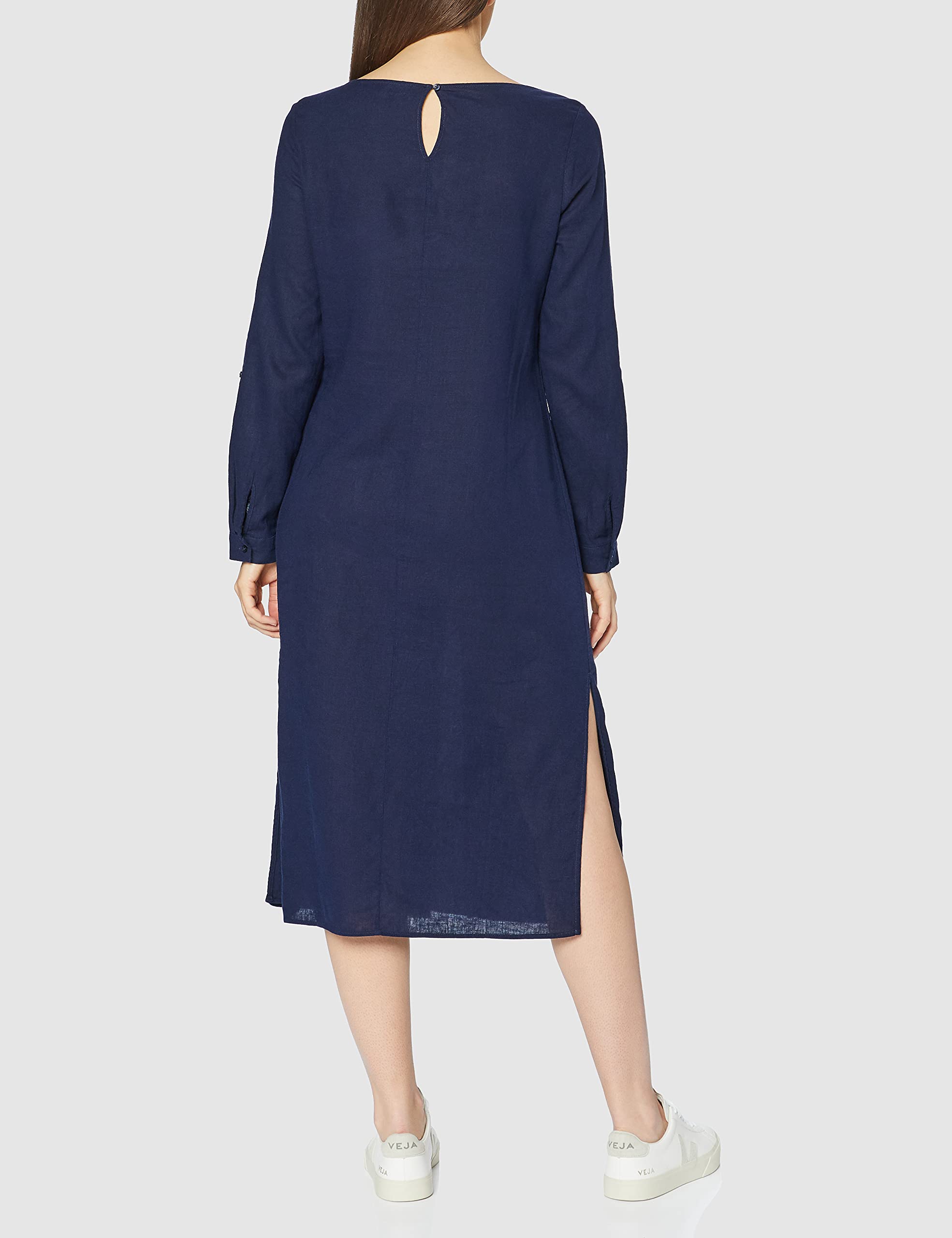 meraki linen dress AURA LIGHT BLUE LINEN MINI DRESS