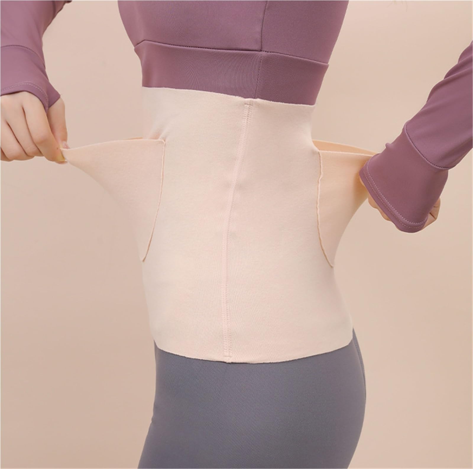 Ceinture de Sudation Ceinture De Soutien Du Ventre En Coton, Ceinture De Soutien Du Ventre Unisexe Avec Deux Poches Ceinture Abdominale