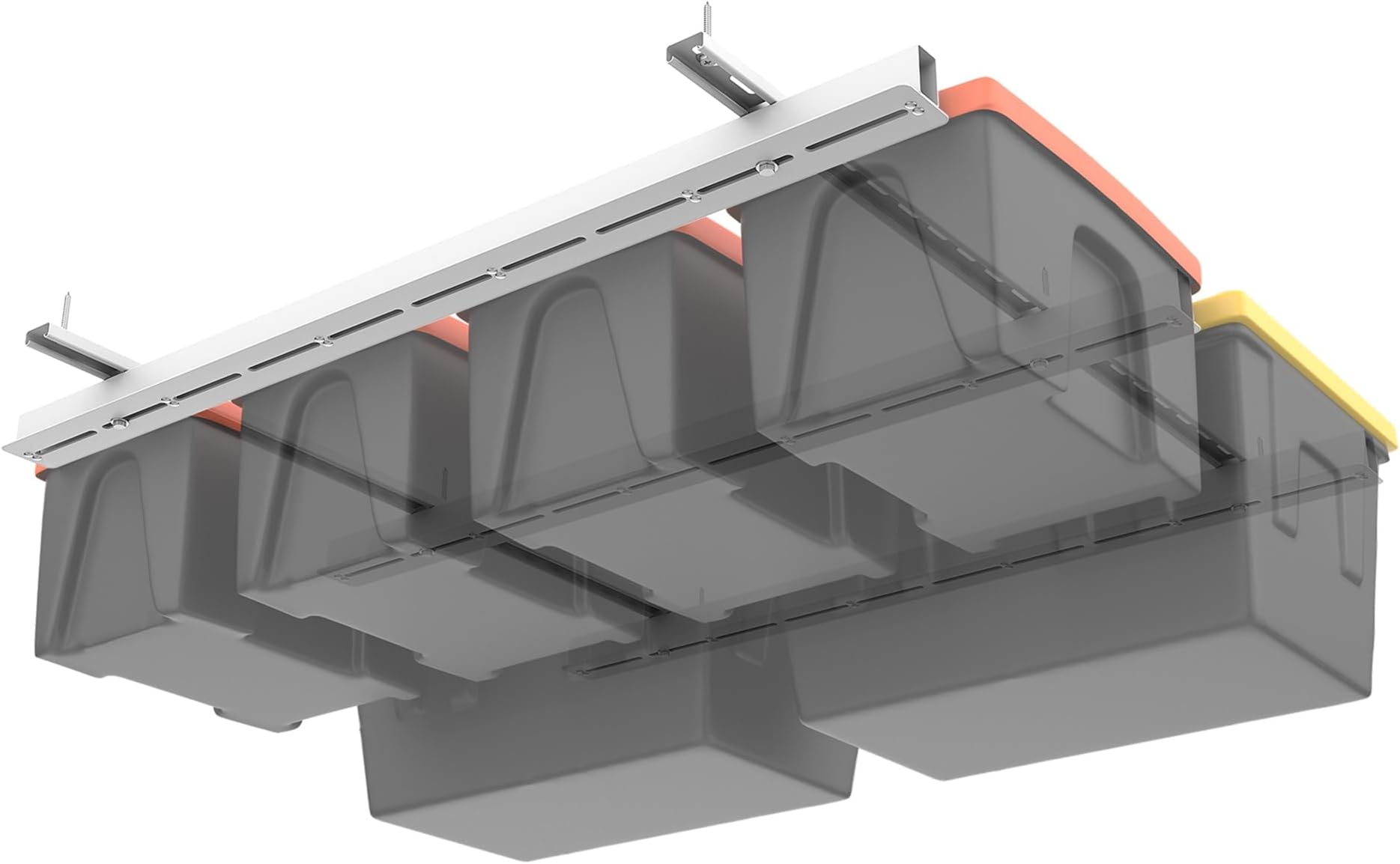 WALMANN Overhead Tote Storage Rail System, Garage Ceiling