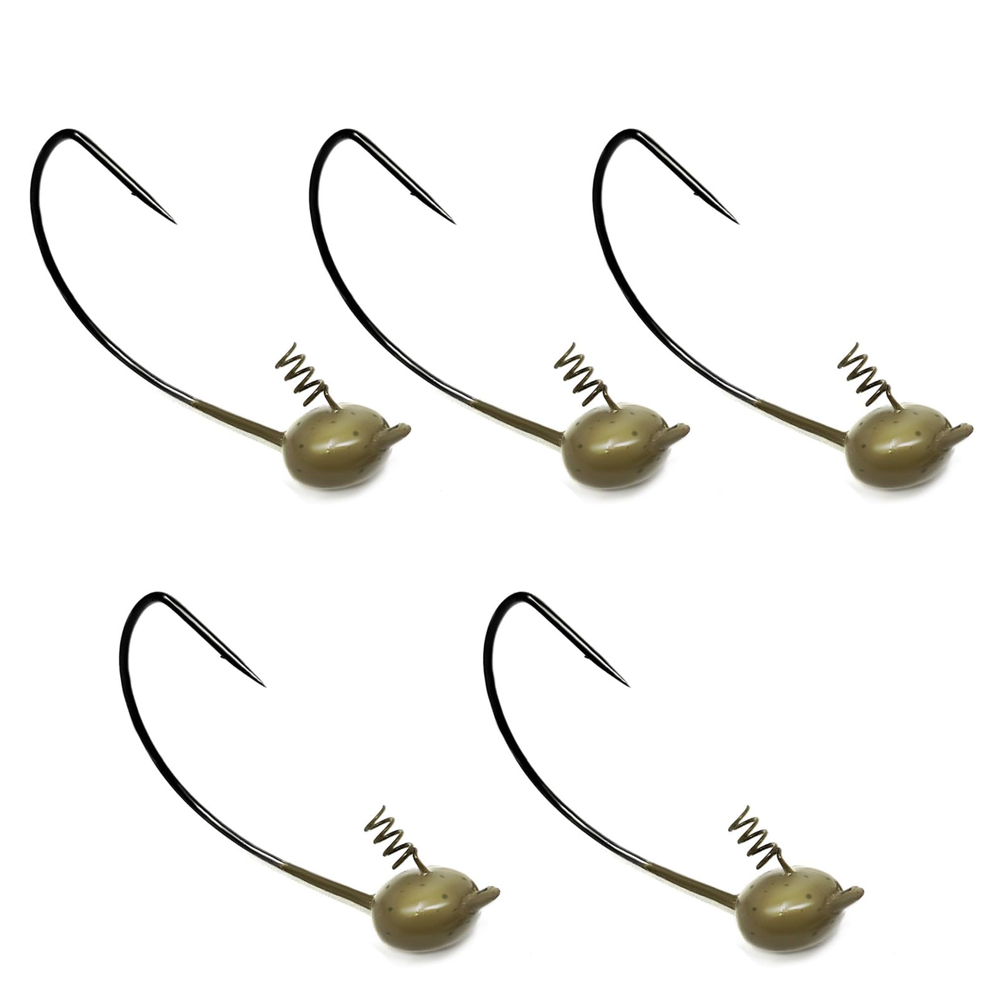 Reaction Tackle Tungsten Shaky Head Jigs for Bass Fishing - Premium Fishing Hooks, Ideal Shaky Head Jig to Catch Big Bass and Other Fish (5-Pack)
