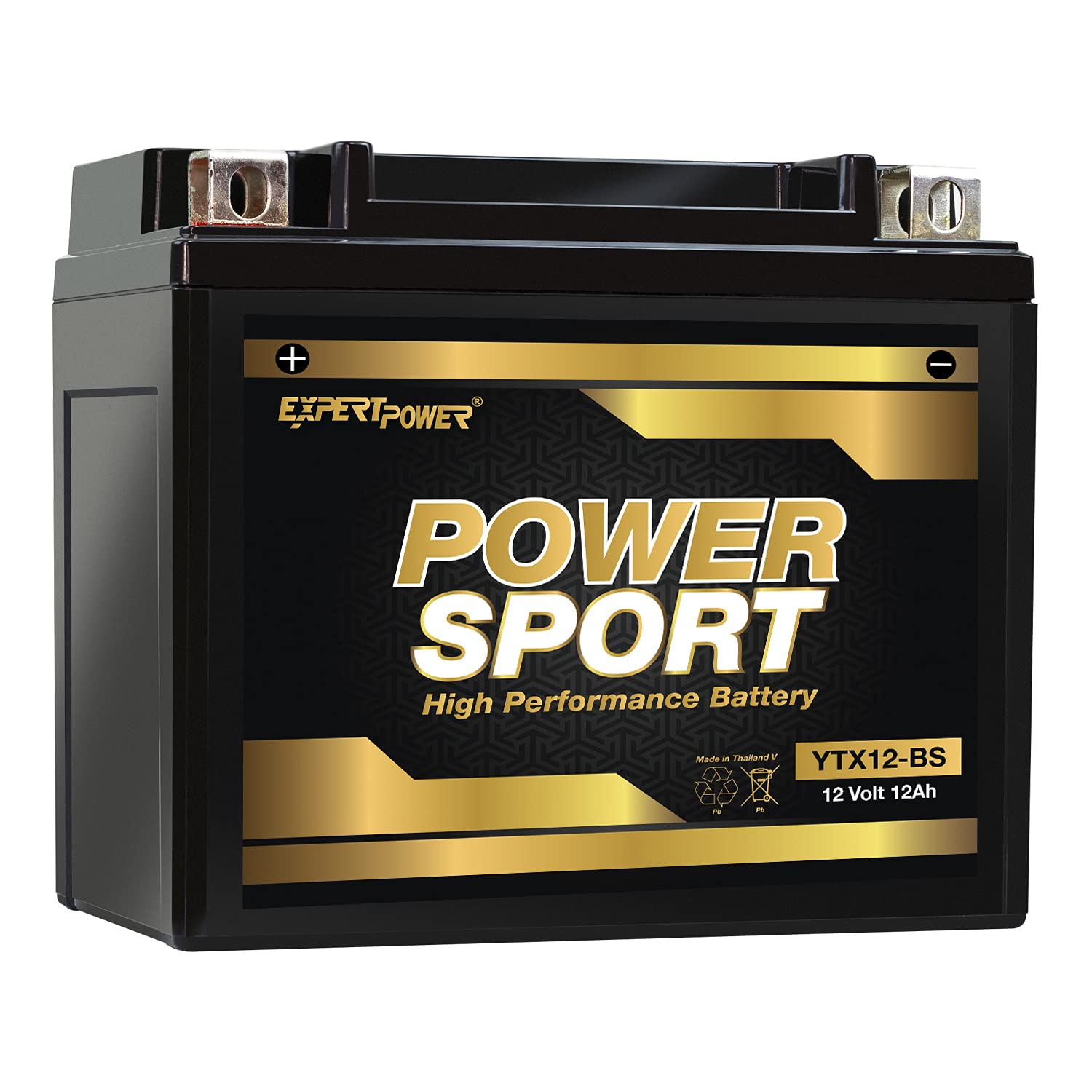 ExpertPower 12V YTX12-BS Maintenance-Free Replacement Battery for Motorcycles ATVs Scooters Snowmobiles Reliable Batteries Solutions Compatible w 2003 Honda