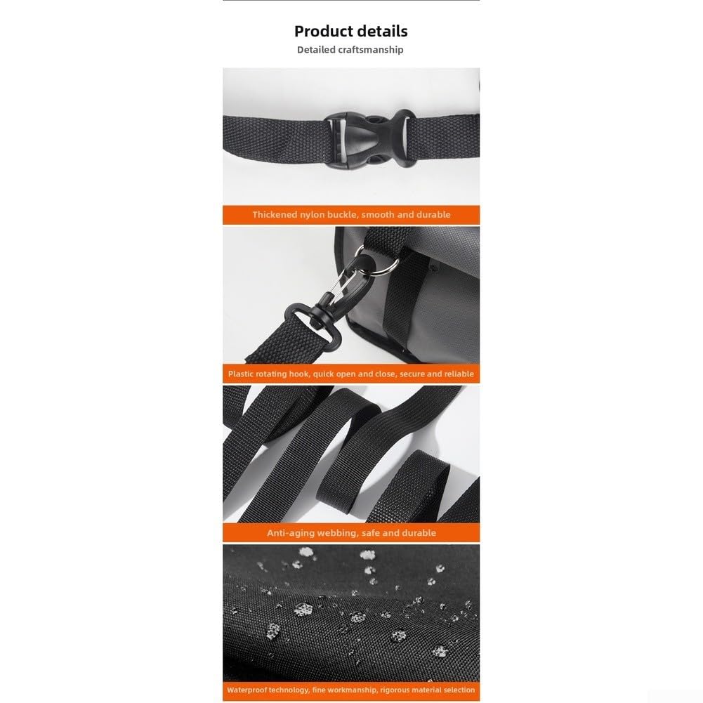 Funda plegable para asiento de coche para perro con ventilación de malla transpirable, tela Oxford impermeable y bolsillo frontal de almacenamiento para viajes (negro)