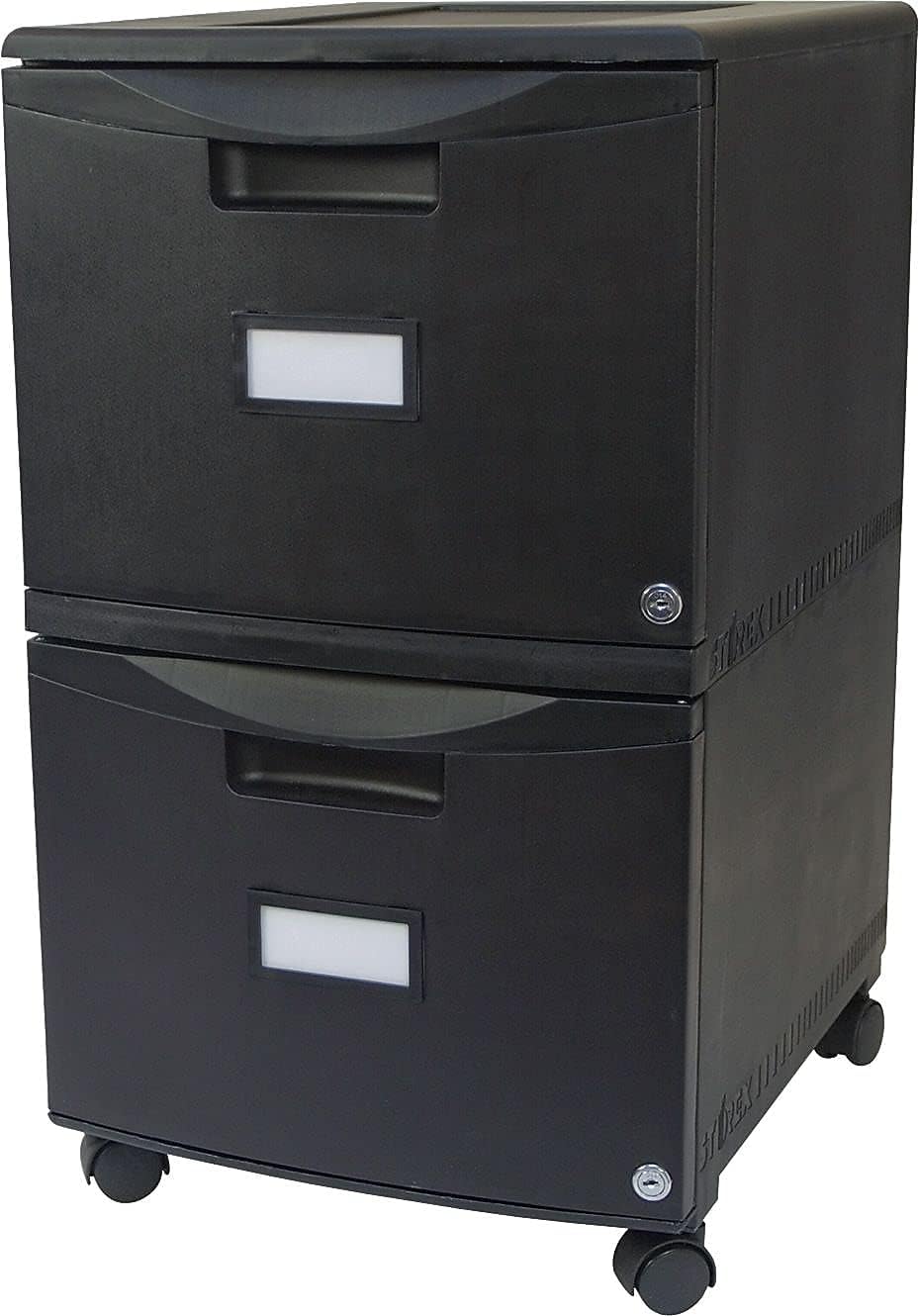Storex 61301B01C Two-Drawer Mobile Filing Cabinet 14-3/4w x 18-1/4d x 26h Gray