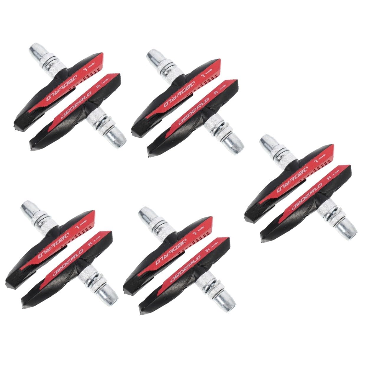 BESPORTBLE Lot De 5 Paires De Plaquettes De Frein pour VTT Design Anti-grincement Adaptées Aux Jantes Universelles pour Route Gauche Et Droite Assemblées