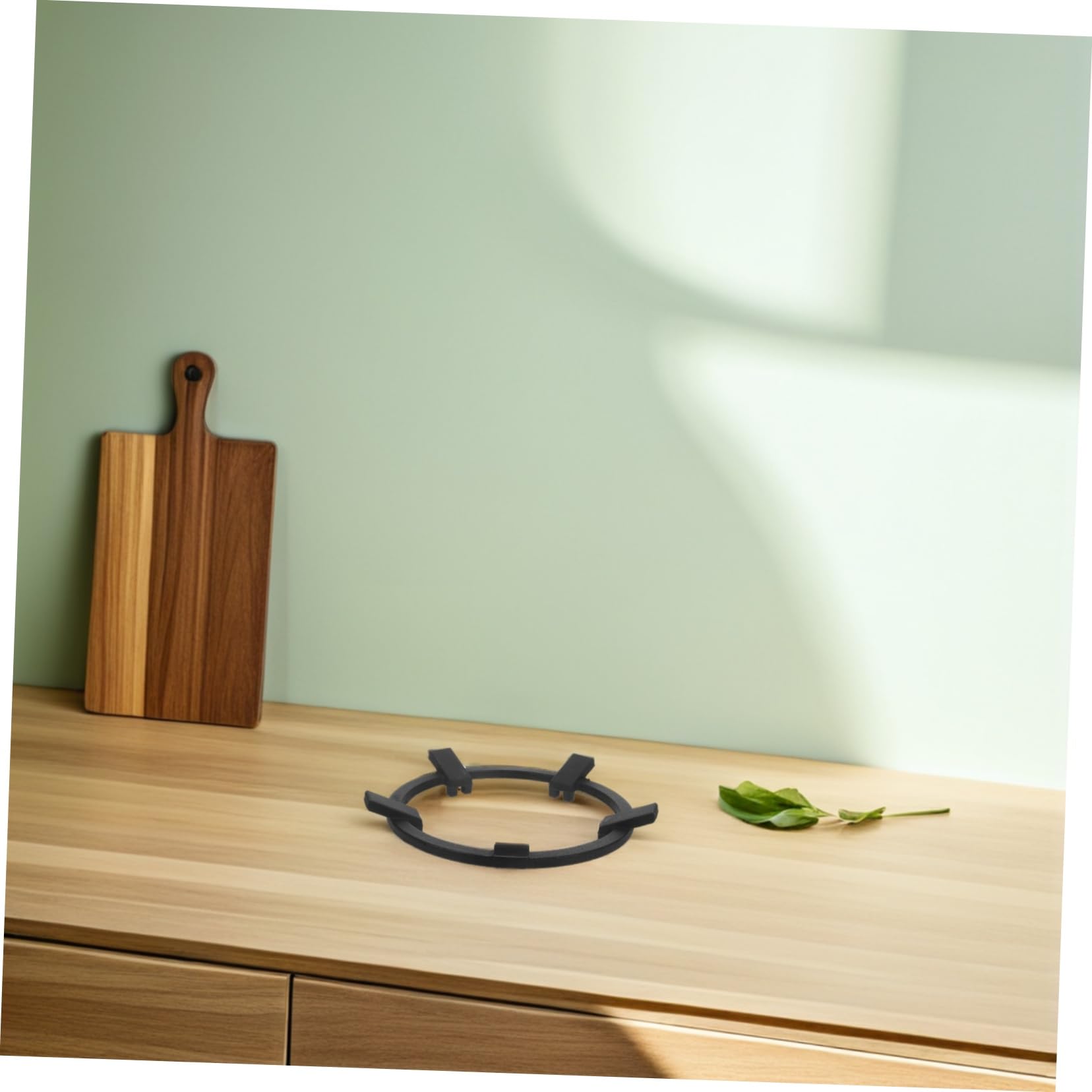 Gusseisen Wok-halter Für Gasherde Brennerroste Stützring Kochfeldständer Aus Pfannenhalter Mit Hoher Tragkraft Platzsparendes Rechteckiges Design Für Gasherd-brennerroste