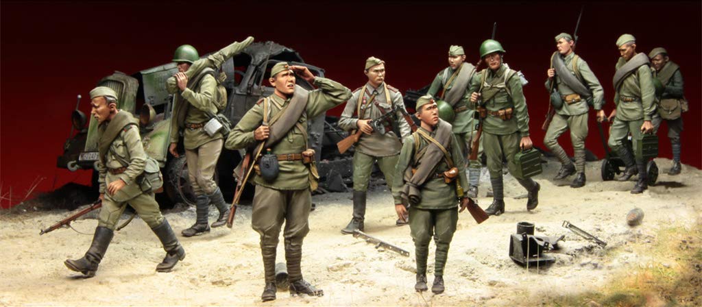 1/35 Resin Figure Model Kit Fanti russi Kursk 1943 Dieci Figure Smontate Non verniciate Top