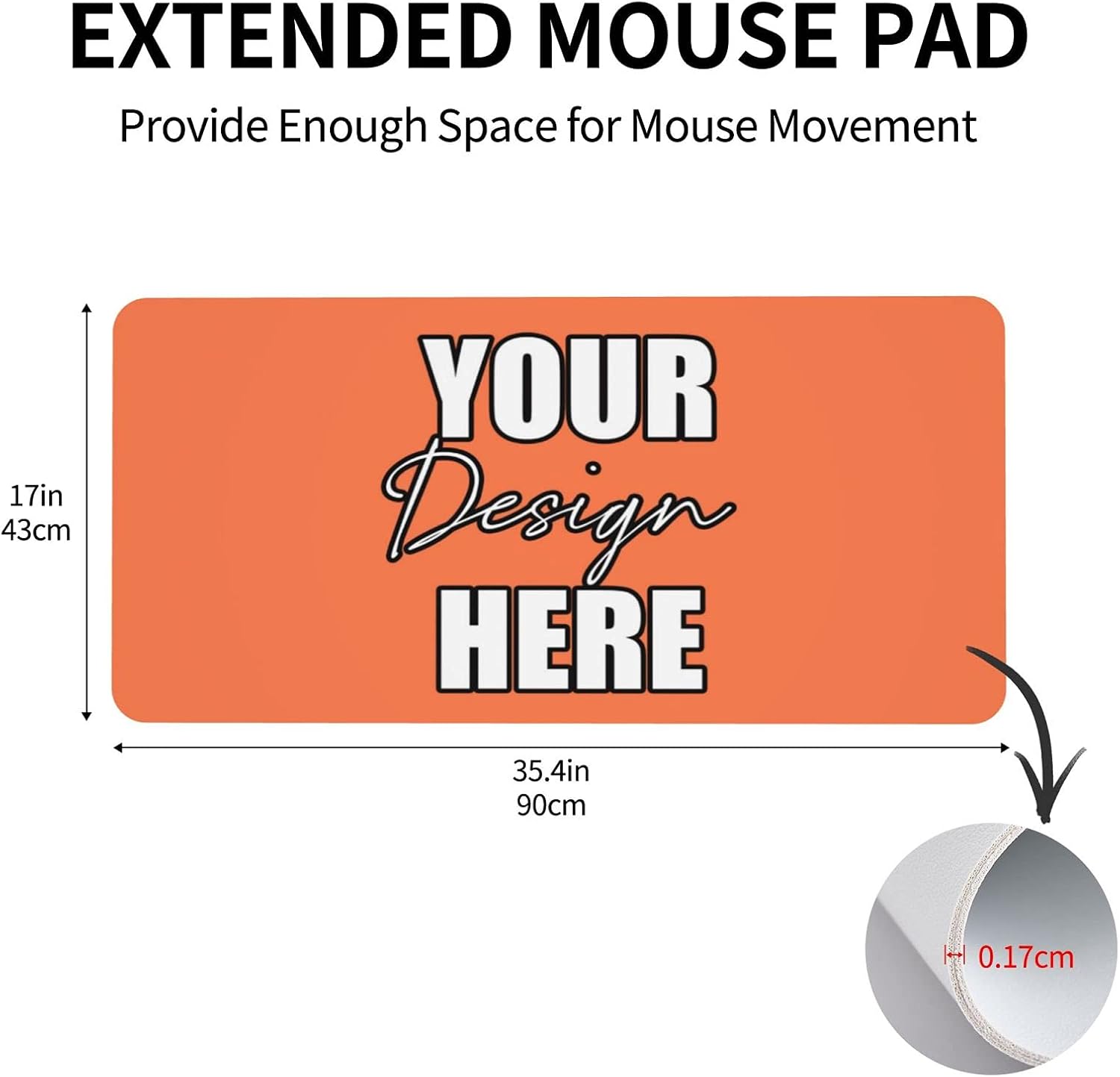 Custom Mouse Pad Personalized Gaming Mouse Pad with Photo/Picture/Text/Logo Collage Customized Desk Pad Keyboard Mat for Adults Kids Birthday Gift 17"X35.4" M5