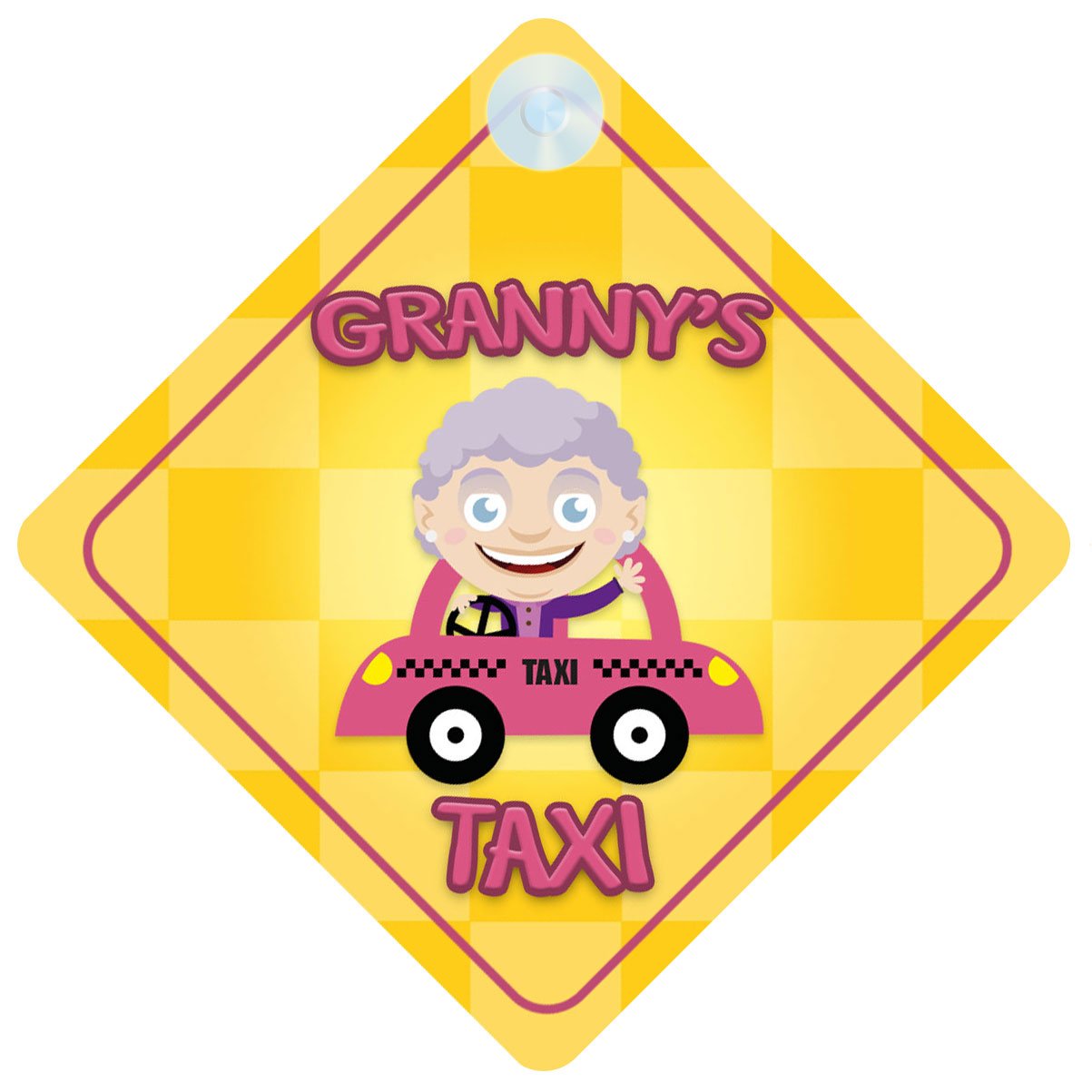 Granny's Taxi Car Sign Funny Novelty Gift / Present Baby on Board Style Sign